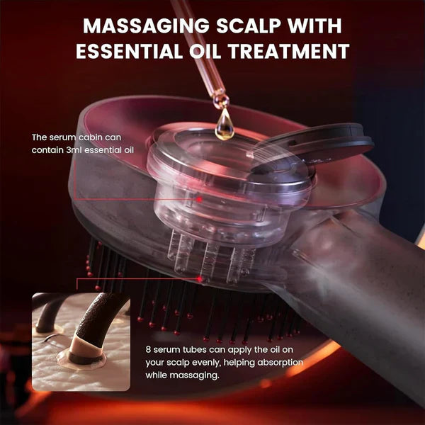 GlowTech™ Scalp Massager Brush (Red) – فرشاة تدليك فروة الرأس (حمراء)
