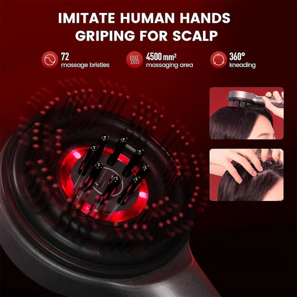 GlowTech™ Scalp Massager Brush (Red) – فرشاة تدليك فروة الرأس (حمراء)