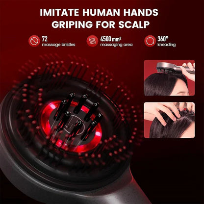 GlowTech™ Scalp Massager Brush (Red) – فرشاة تدليك فروة الرأس (حمراء)